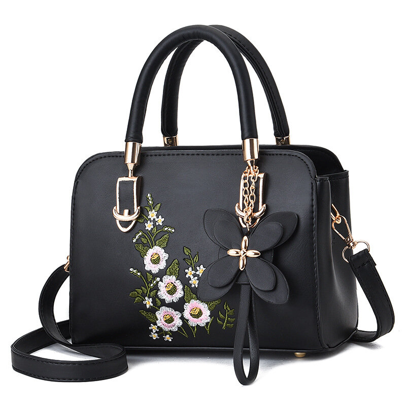 Women Embroidery Handbags Purse Tote Bags Fashion Handle Bag Large Capacity Crossbody Bags Female Portable Trendy Accessories