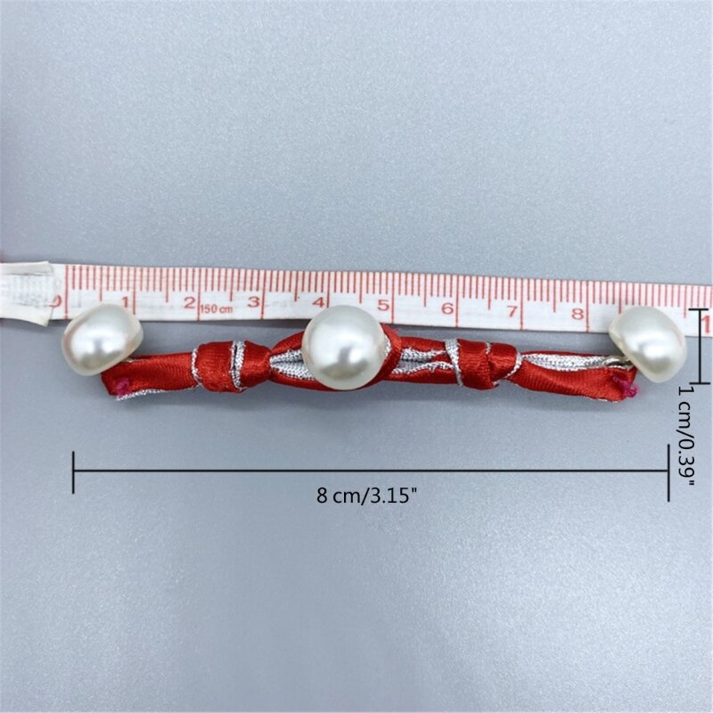Bouton traditionnel chinois à trois perles, boutons Cheongsam exquis pour