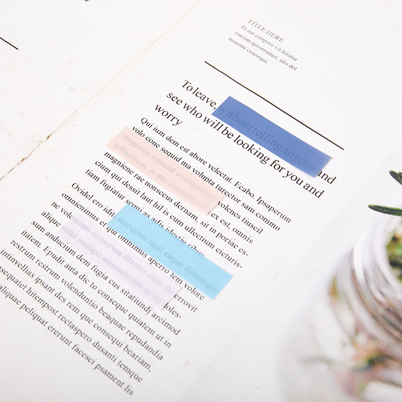 200 Pcs schede di indice adesive multicolori schede di indice della striscia note adesive della pagina scrivibili con righello per la marcatura della pagina classificare il File