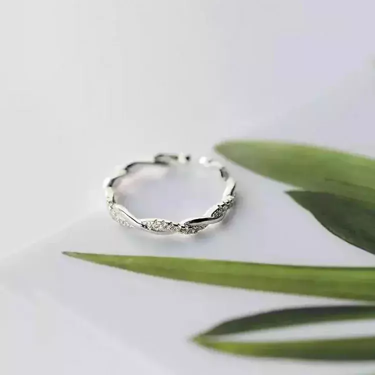 Vivilady 925 Silber gebratenen Teig dreht Zirkon Spiral öffnung verstellbare Ringe für Frauen feinen Schmuck niedlichen Accessoires Geschenke