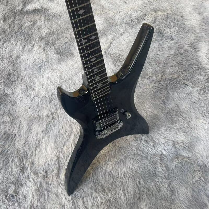 B. C-style 6-струнная интегрированная электрическая гитара, черный корпус, с высоким блеском, фингерборд из палисандра, Кленовая дорожка, закрытый пикап, inve