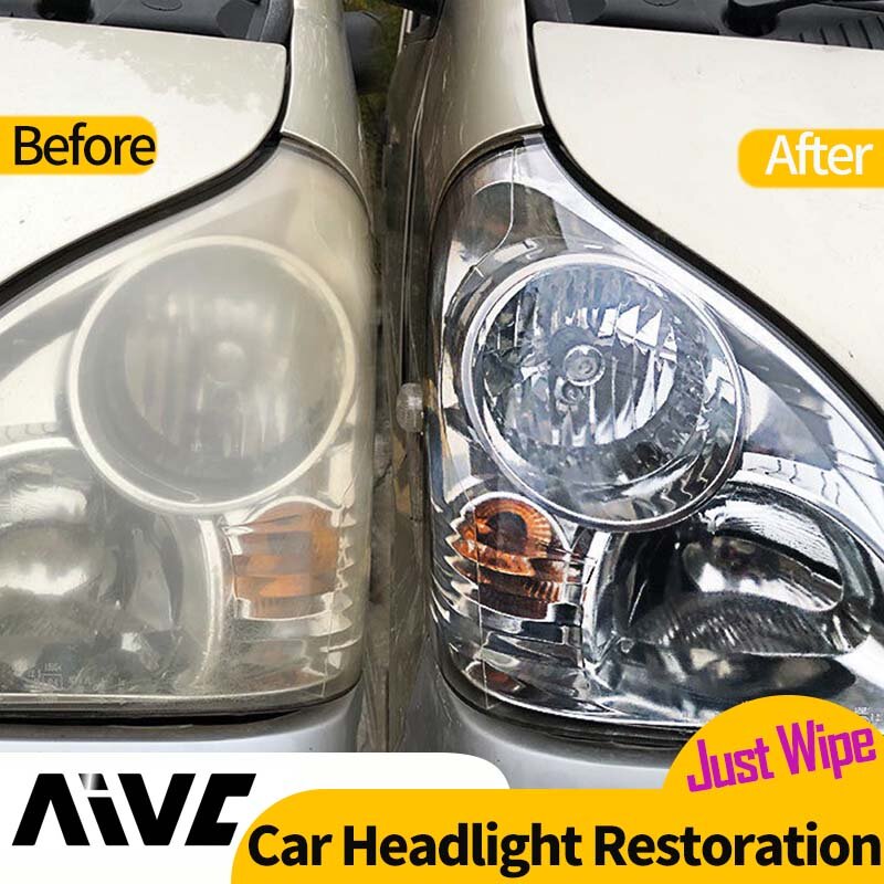 AIVC Set pemoles lampu depan mobil, peralatan perbaikan otomotif restorasi lampu kuning