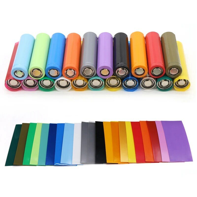 Tubo de PVC Heat Shrink para Bateria Lipo, Filme Isolado, Sleeve Protection Case Pack, Largura Precut 29.5x72mm, 18650, 20 Pcs, 100 Pcs, 500Pcs