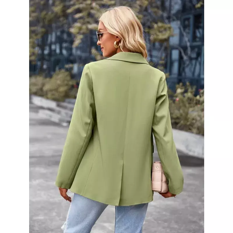 Fashion Solid Color Commuting Outcoat Leisure Small Suit Spring New Versatile Outwear Women's Slim Fit Professional Suit Jacket