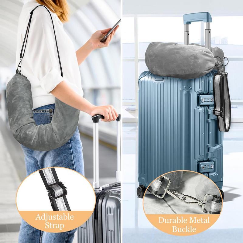 Travel Stuffable Neck Pillow Luggage Space-saving Portable Refillable Neck Support Cushion Car Train Airplane Headrest Pillow