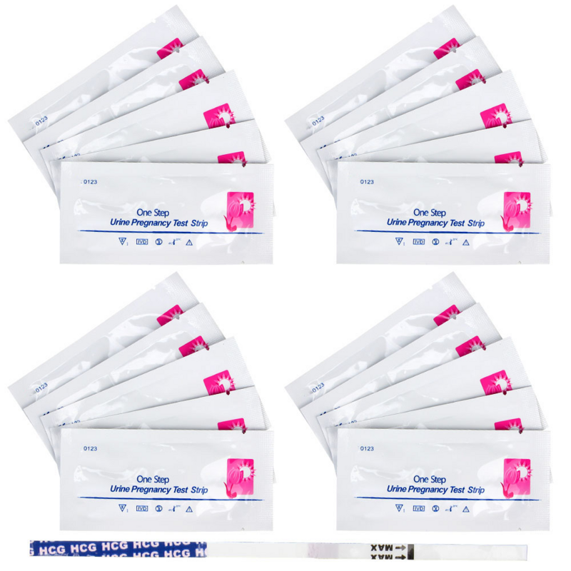 20 sztuk HCG ciąża papierek wskaźnikowy wczesny Test ciążowy kobieta pomiar moczu pasek Test ciąża oczekiwanie dziecka 99% dokładność