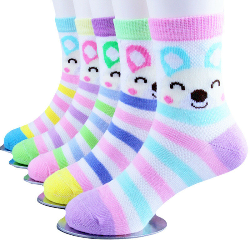 5 Paris/Lot Children Socks for Girls Boys Cotton Fashion Baby Little Rabbit Monkey Cartoon Socks Children Clothes Accessories