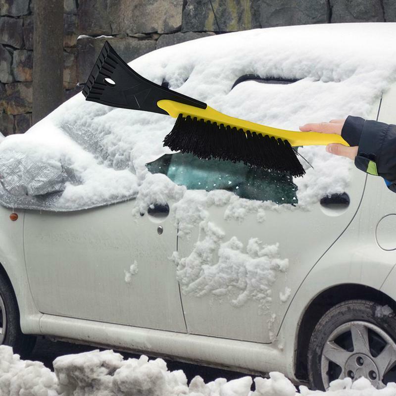 Pengikis es & sikat salju Mini portabel, sekop salju dapat dilepas dan ramah cat, aksesori musim dingin untuk mobil