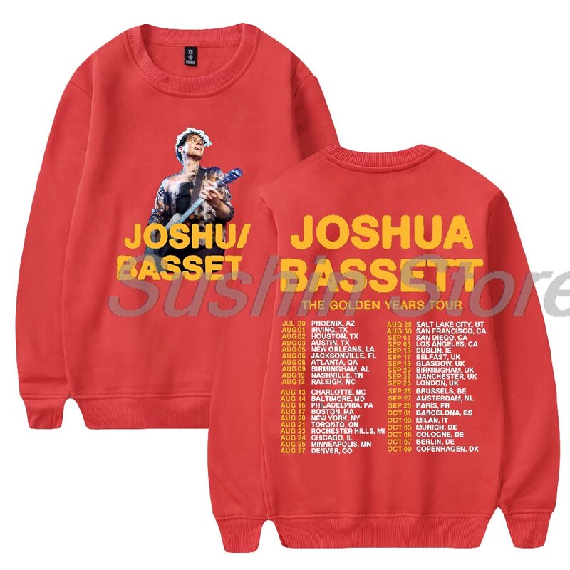 Joshua bassett die goldene Jahre Tour 2024 Merch Rundhals ausschnitt Langarm Streetwear Frauen Männer Sweatshirt Mode Kleidung