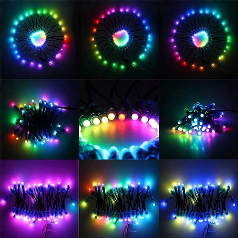 Guirxiété lumineuse RGB LED Pixels Tech, WS2811, 100 IC, IP68, 5V, Vacances, Noël, Festival, 12mm, 2811 Pcs, Lot
