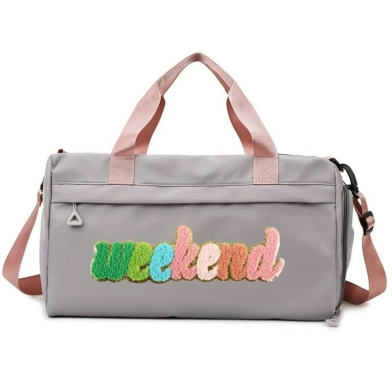 Chenillie, сумки на выходные с надписью для женщин, дорожные спортивные сумки с отделением для обуви, сумка-тоут для авиакомпаний