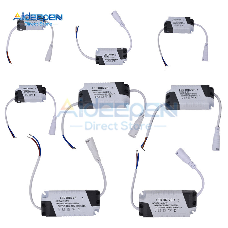 LED 정전류 드라이버 패널 조명용 전원 공급 어댑터 변압기, AC 110V, 220V, 1-3W, 4-7W, 8-12W, 12-18W, 18-24W, 24-36W