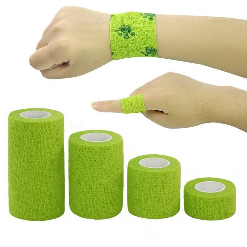 1Pcs Waterdichte Medische Therapie Zelfklevende Bandage Spier Tape Vinger Gewrichten Wrap Ehbo-kit Huisdier Elastische Bandage 2.5-10Cm