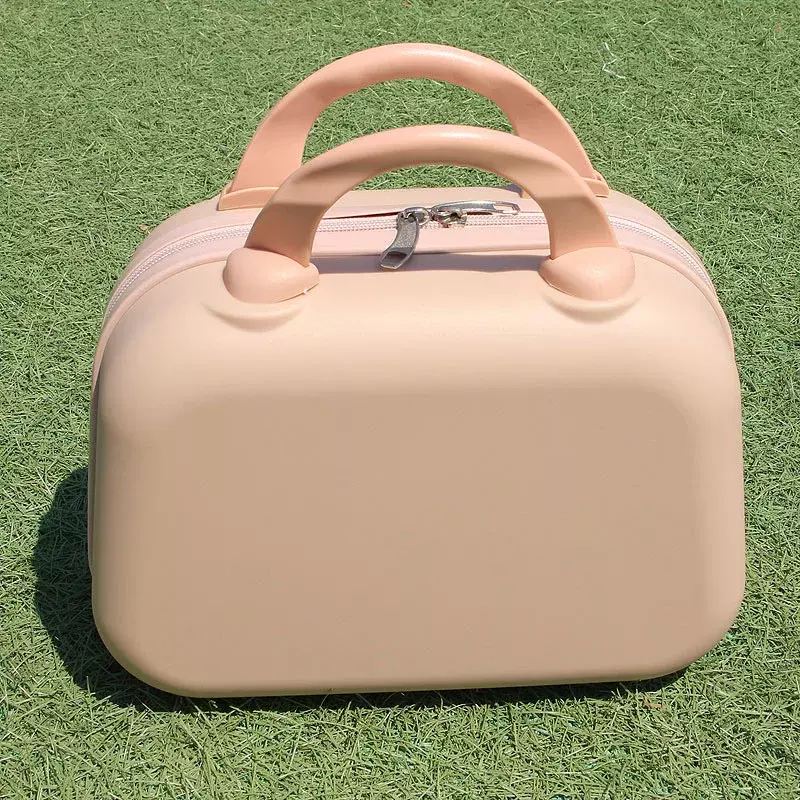 PLUENLI koper kecil kotak troli portabel tas kosmetik koper kecil tas penyimpanan siswa