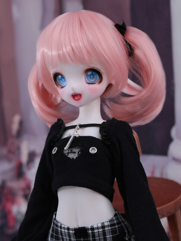 New bjd Doll legitimate 1/4 Nicome Anime sd Fairy Ears Double Ponytail secondary Yuan Set Resin full set from stock