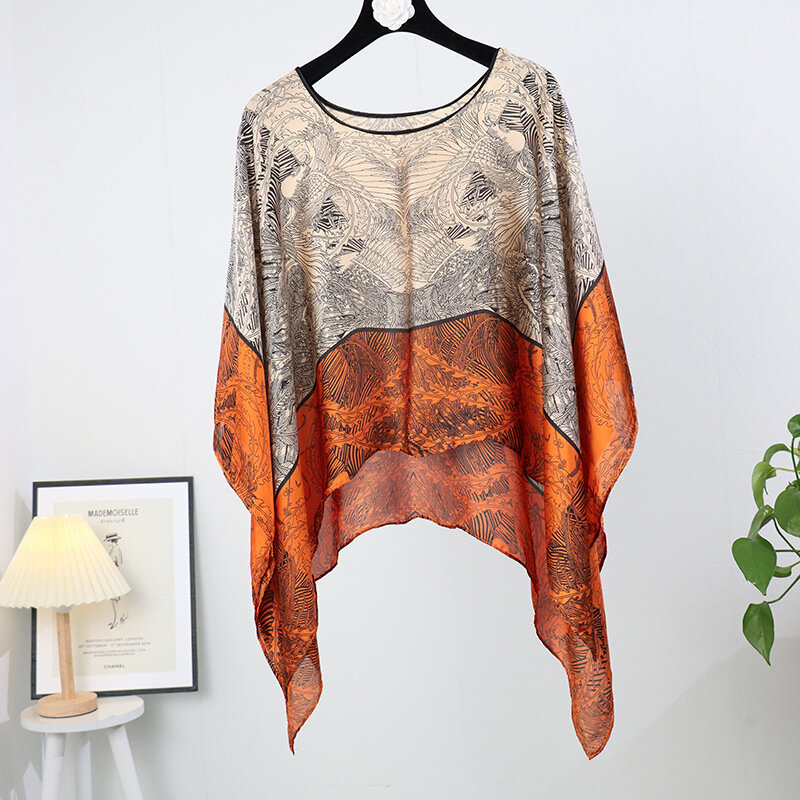 Poncho Pullover Shawl Sun Protection Scarf New Versatile Scarf Paired With Women's Loose Summer Sunscreen Leisure Clothing P16