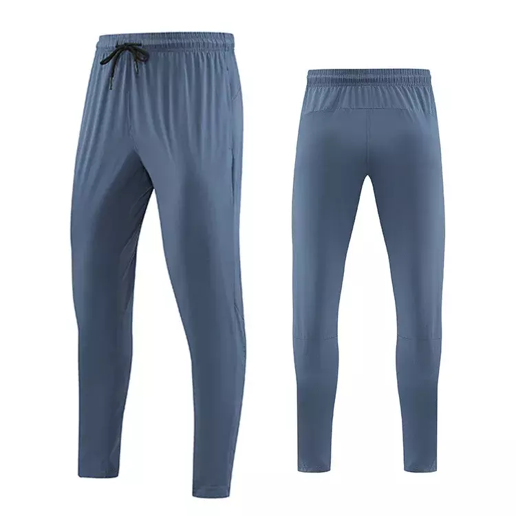 Спортивные штаны для мужчин, быстросохнущие уличные свободные и тонкие прямые брюки из ледяного шелка, для бега, фитнеса, летние