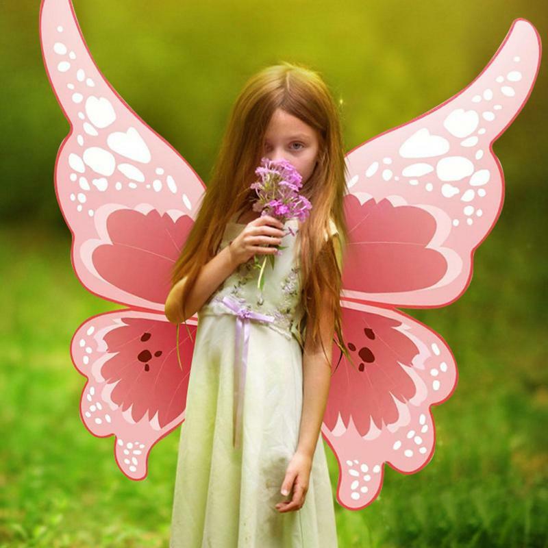 Электрические крылья-бабочки, электрические раскатывающиеся крылья-бабочки на батарейках, красочные волшебные крылья, аксессуары для Хэллоуина