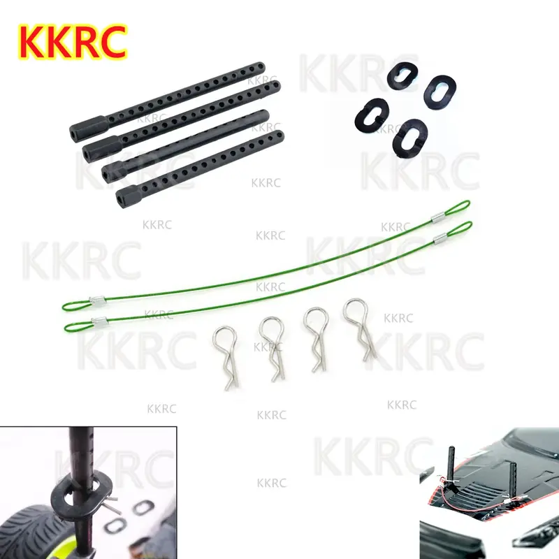 PigRC 1/8 1/10 RC Car Bodyshell Column Pads Anti-Scratch Gasket R Clip Pin For TAMIYA TT02 XV01 HSP 94123 94111 WLtoys Sakura HP