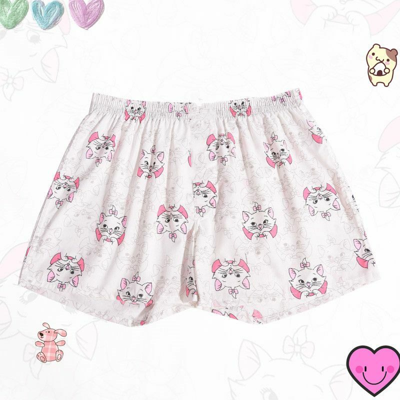 2024 New Disney Marie Cat pigiama Shorts Kawaii Cartoon Printed Home Pants pantaloncini estivi larghi casuali Plus Size abbigliamento donna