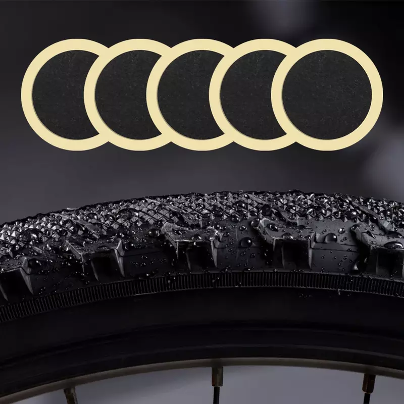 20Pcs strumento di riparazione dei pneumatici della bici protezione dei pneumatici adesivo senza colla asciugatura rapida tubo per pneumatici veloce Patch senza colla Mountain Road Bike Fix