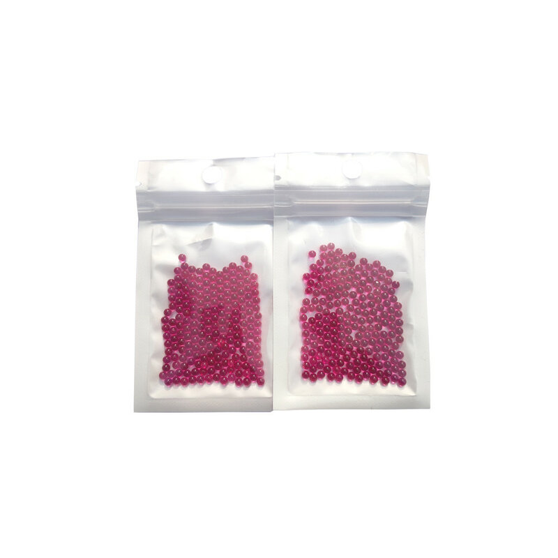 Bolas de rubí hechas de corindón sintético, gemas de piedra, OD 3mm
