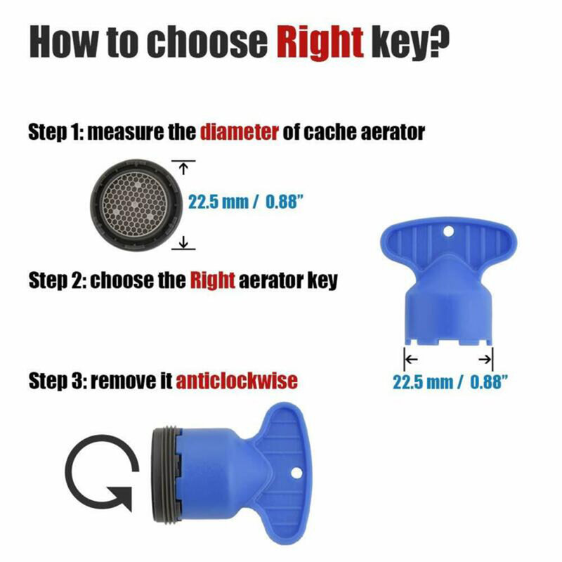 5 Pcs Faucet Aerator Key Cache Sink Water Faucet Aerator Key Removal Wrench Tools Strong Sturdy Keys For Groche Cache Aerator