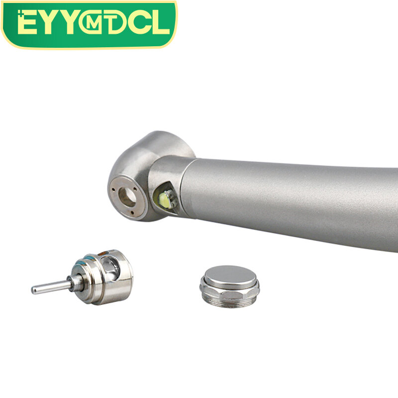 Aço inoxidável LED de alta velocidade Handpiece, Dicas de dentista, E-Generator, B2, M4, Hole Push Button, alta rotação