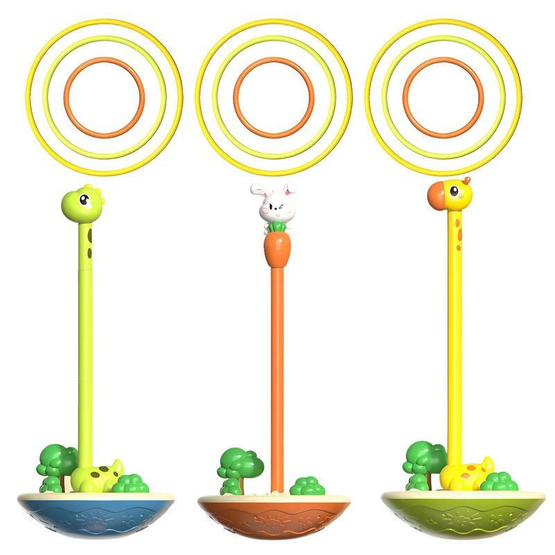 Ring Toss For Kids Animal Ring Toss Game Wobble Toy With 9 Rings Party Yard Family Adults Activity, Holiday Birthday Gift