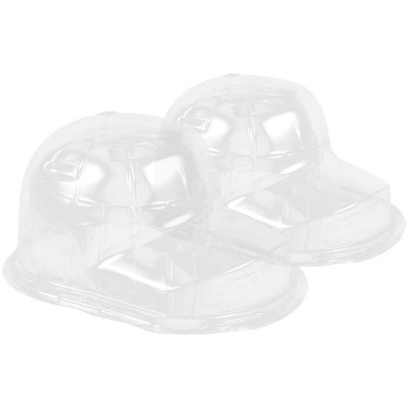 Caja de almacenamiento de gorras de béisbol, soporte de exhibición de plástico transparente, 2 juegos