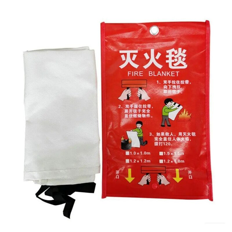 1M *1M Fire Blanket Fighting Fire Extinguishers Glass Fibre Tent Emergency Survival Military Blanket Fire Shelter Safety Cover