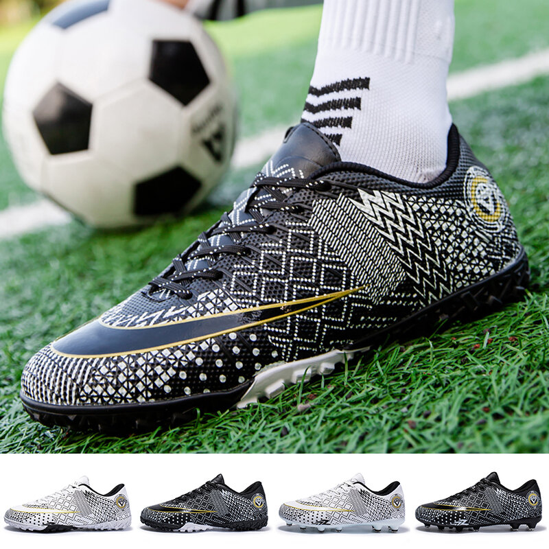 Children's Football Shoes Turf Soccer Cleats High Ankle Soccer Boot Men Professional Football Boots Five-a-side Soccer Shoes