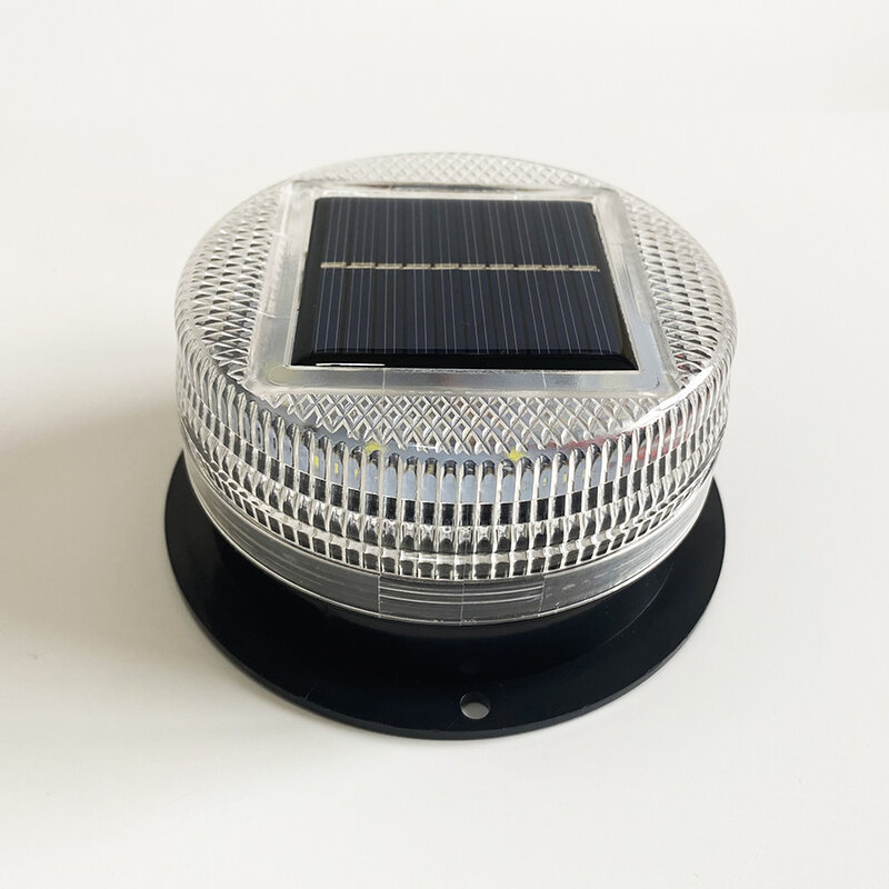 자동차 트럭 차량용 태양광 발전 마그네틱 경고등, 스트로브 비콘 앰버 경찰 램프, 비상 신호 자동 센서, 8 LED