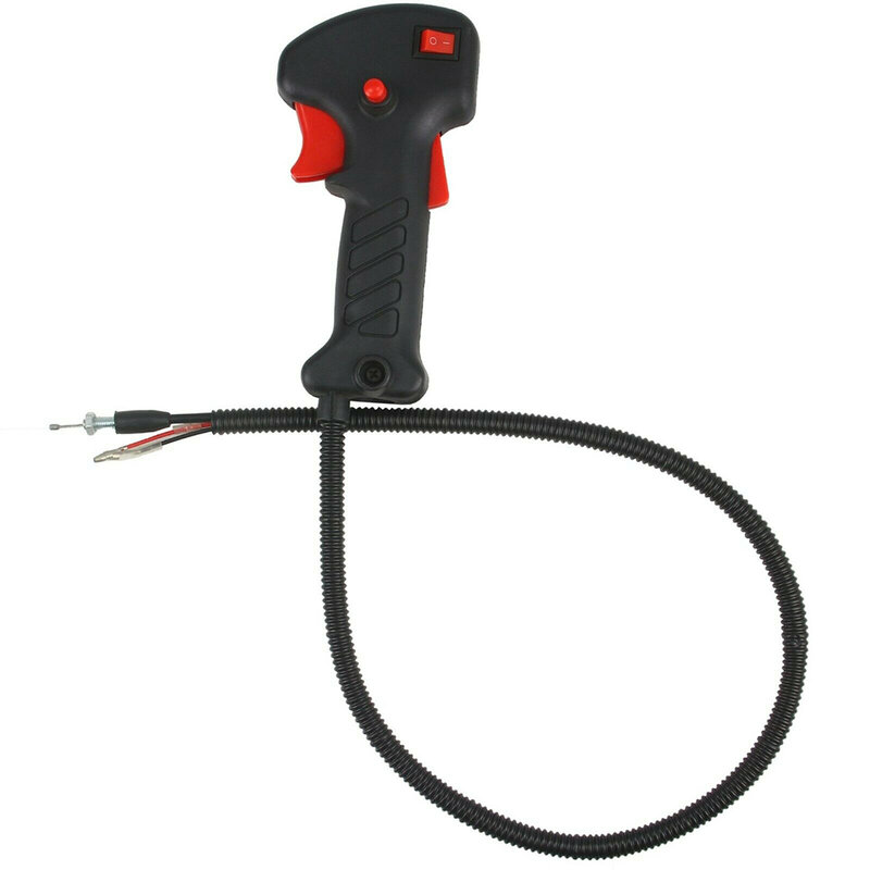 Interruptor de mango de recortadora Strimmer, Control de interruptor de gatillo de acelerador con Cable de acelerador para desbrozadora Strimmer, suministro de jardín doméstico