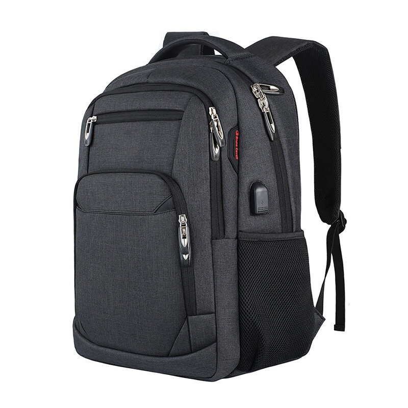 남성용 여행 배낭 다기능 17 인치 노트북 배낭, USB 포함 비즈니스 가방, 옥스포드 야외 방수 배낭