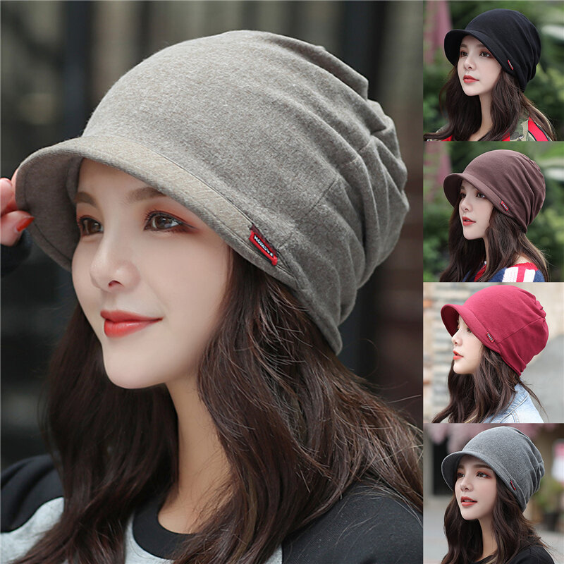 Damen gestrickte Kopfkappe Damenmode Outdoor wind dichte warme verdickte Hüte einfarbige Mütze für weibliche neue Herbst Winter mütze