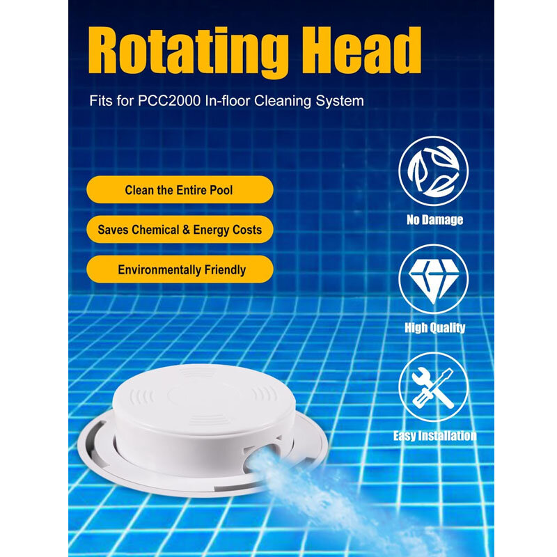 Replaces for PCC2000 Rotating Head Nozzle Fits for PCC2000 in-Floor Cleaning System (White)