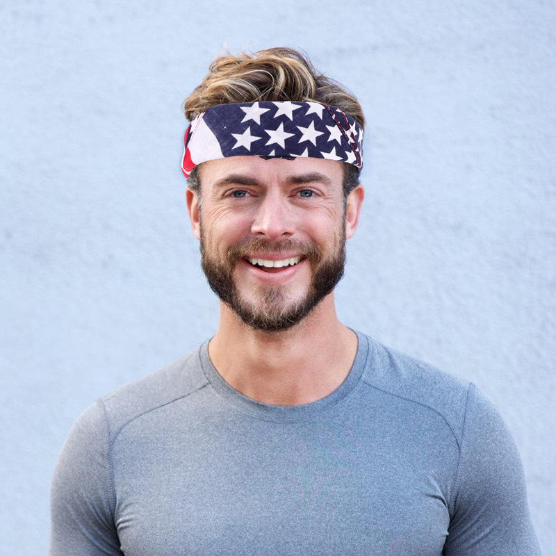 Мужской Карманный квадратный аксессуар для независимого дня повязка на голову с принтом в американском стиле головной платок флаги