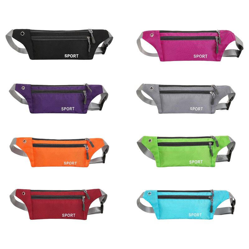 Running Waist Pack with Headphone Hole Runners Fanny Pack Belt Bag Exercise Waist Pouch for Fitness Jogging Hiking Traveling Gym