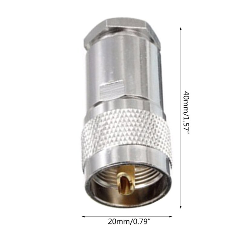 High-Quality RF Coaxial Connector for Radio Antenna Durable SL16 Male Plug for LMR400 RG8 Coaxial Cable