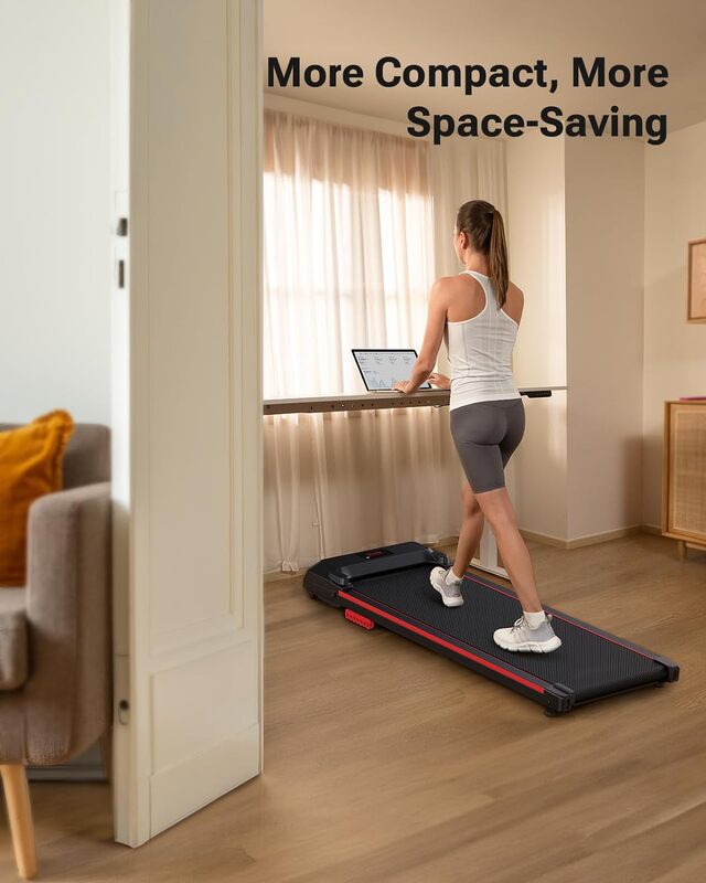 Bantalan berjalan, Treadmill di bawah meja, Treadmill portabel untuk rumah/kantor, Treadmill Pad berjalan dengan Remote kontrol, layar LED