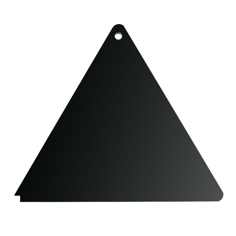 Removedor de cera para Snowboard, tabla de eliminación de cera triangular negra acrílica para encerar, mantenimiento de tabla única y doble