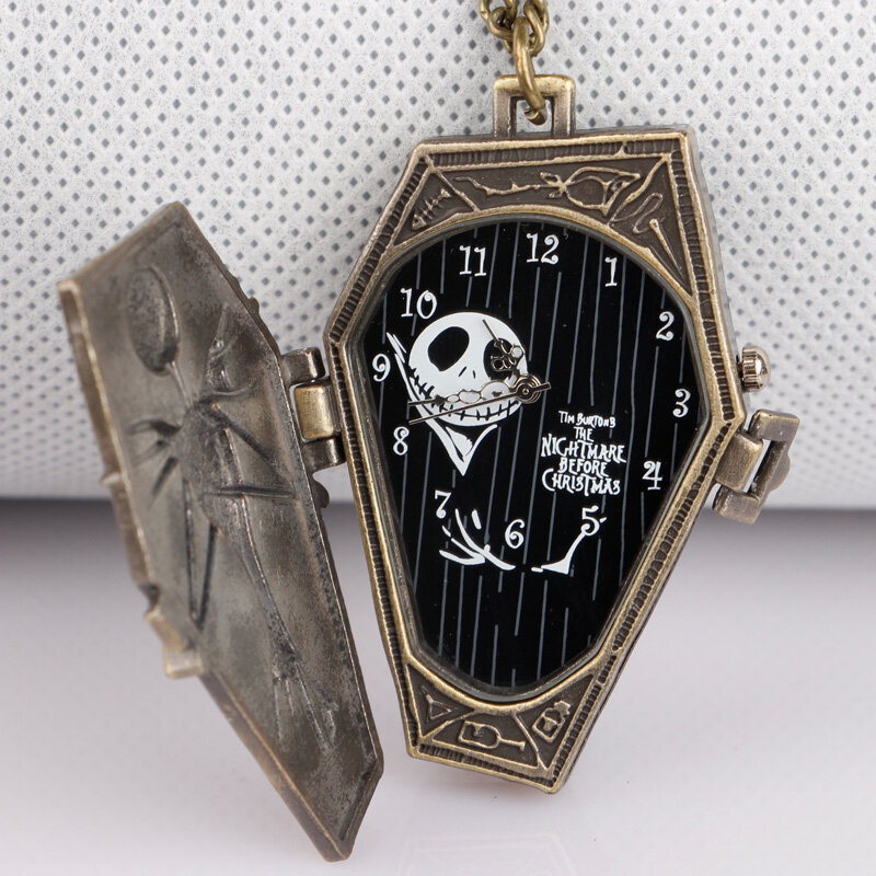 Scultura tridimensionale poligonale Skull Sunny Special Fashion uomo e donna collana regalo orologio da tasca Vintage