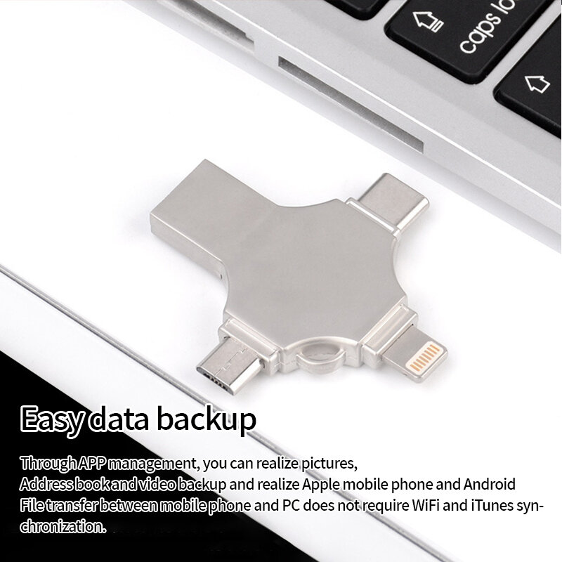 4 in 1 Type-c OTG USB Flash Drive 2TB 3.0 Pendrive 1TB USB Stick 256GB Memory  For iPhone Android PC 512 GB
