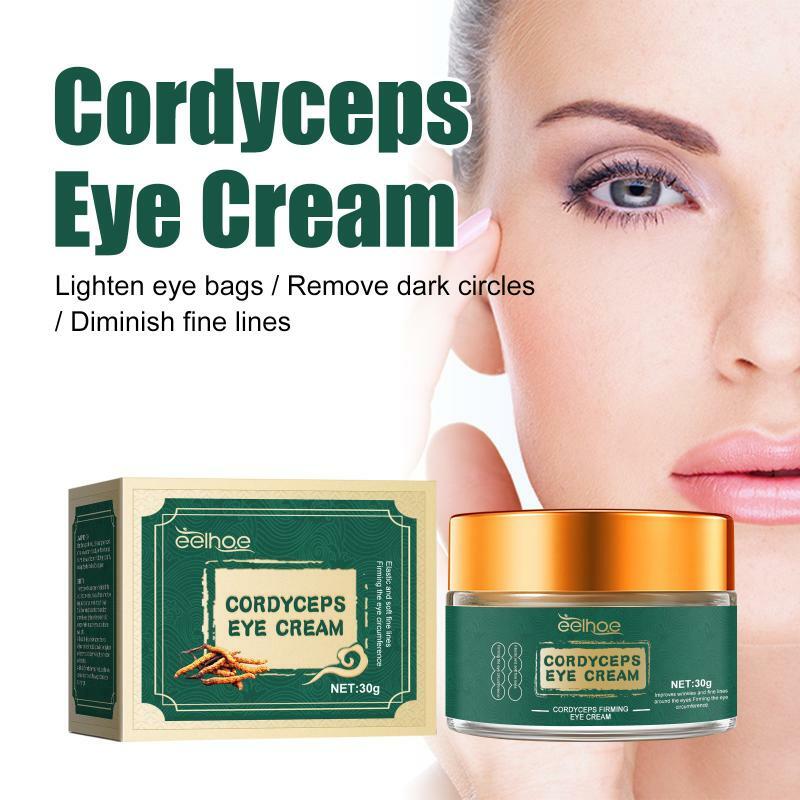 EELHOE-Cordyceps Eye Cream, Clareamento, Reduz o embotamento, Linhas Finas, Hidratante, Refirmante