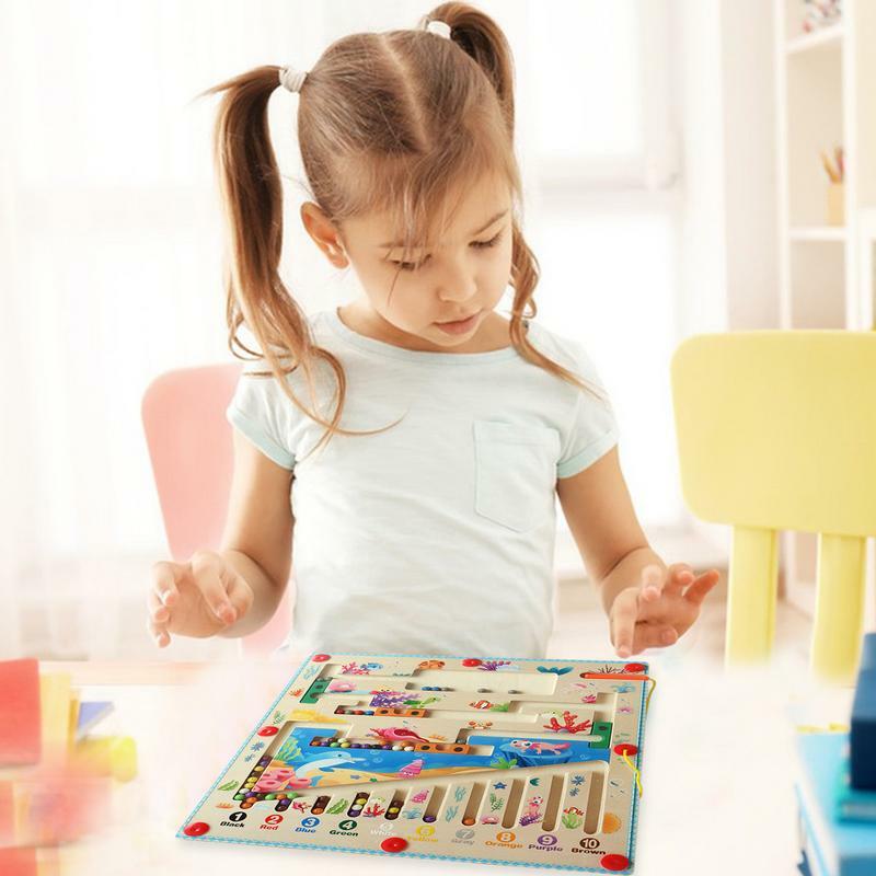 Magnetic Color Sorting Montessori Color Learning Activity Puzzle Board For 3 Years Old Children Children's Early Development