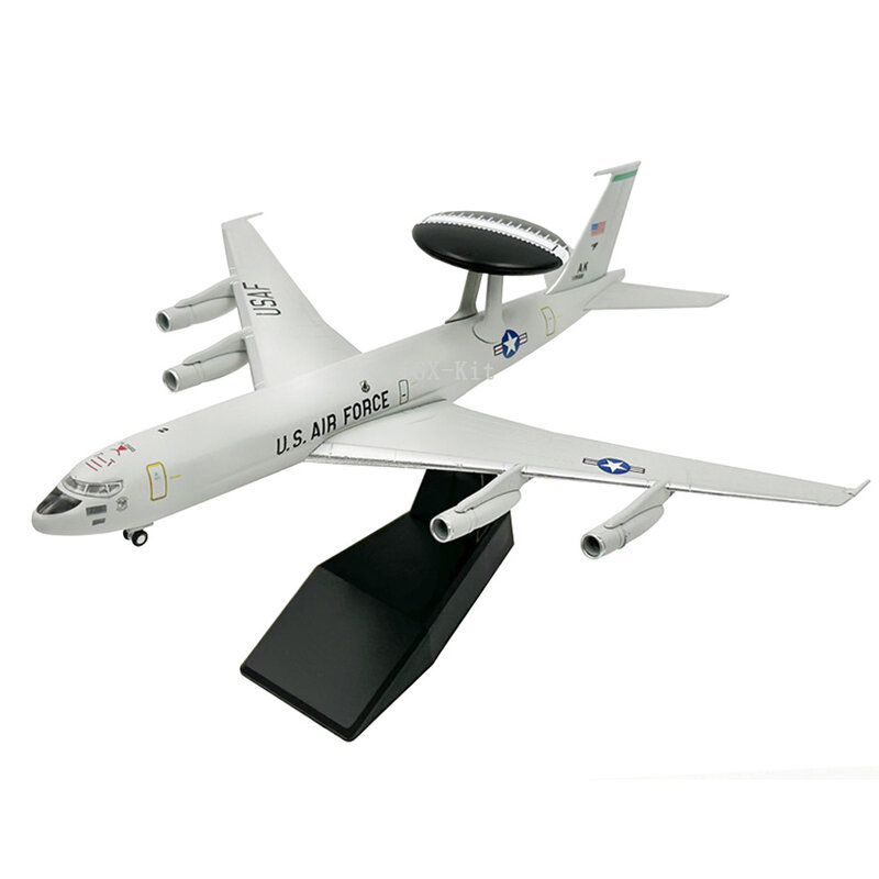 E-3 Sentinela AWACS Aviso Antecipado Aeronaves, Diecast Metal, Acabado Plano Estático, Coleção Toy Model, Presente, 1: 200 Escala