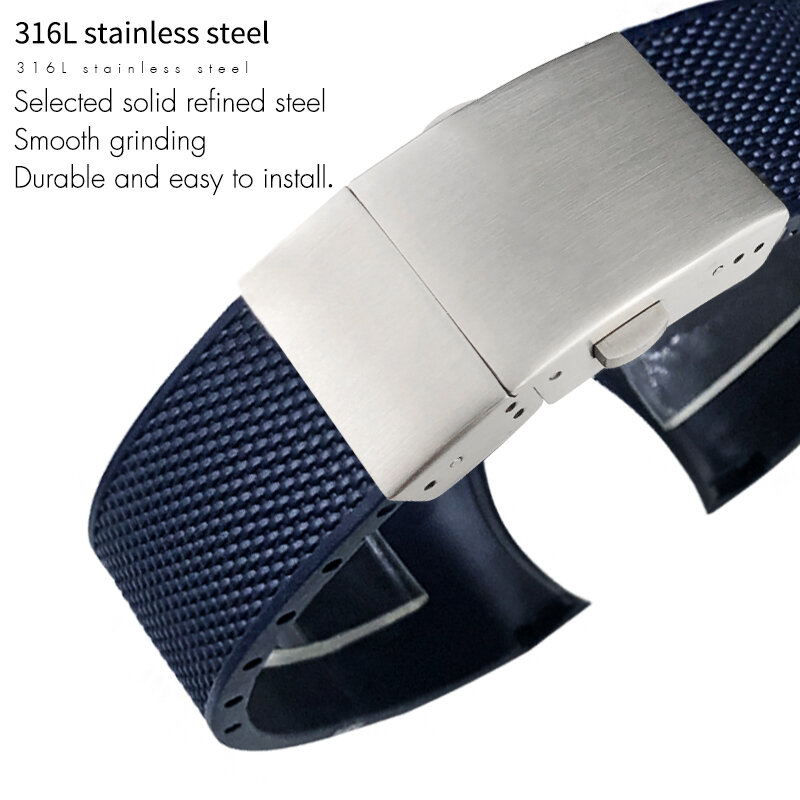 Bracelets de montre en caoutchouc et silicone pour Longines Hydroconquest, bracelet de montre étanche, 19mm, 20mm, 21m, L3.781, L3, 41mm, 43mm, cadran Conquest
