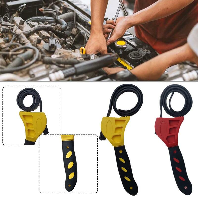 Multifunctional Belt Wrench Adjustable Rubber Strap Wrench Wrench Wrench Jar Opener Disassembly Cartridge Oil Tool Pipe Fil S8r0
