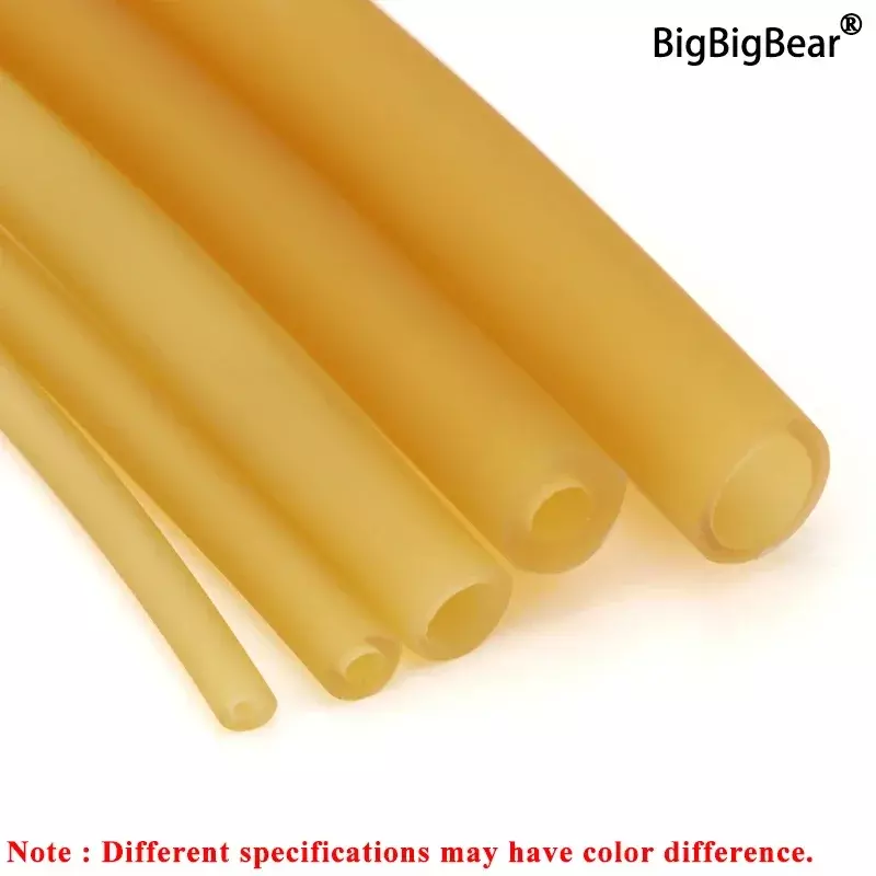 Manguera de goma de látex natural, tubo Médico Quirúrgico elástico de alta resistencia, catapulta amarilla, ID 1,6 ~ 18mm, 1/3/5M